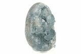 Crystal Filled Celestine (Celestite) Egg Geode - Madagascar #241897-1